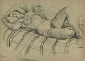 Liegender Weiblicher Akt by Willy Jaeckel