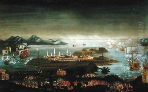 The Battle of Bunker Hill, c.1776-77 by Winthrop Chandler