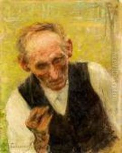 Man In The Field by Georg Jakobides
