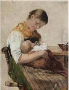 Maternal Affection by Georg Jakobides