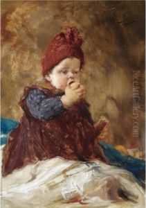 Child Eating An Apple Child Eating An Apple