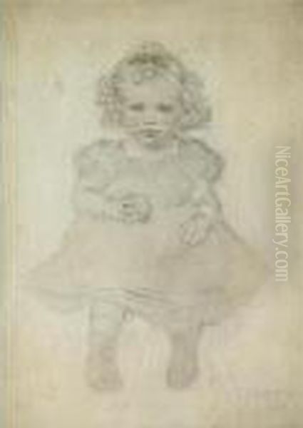 Young Girl Holding An Apple - view 1
