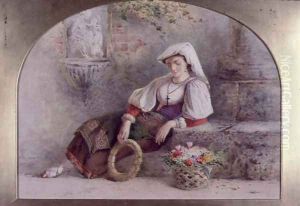A Contadina Reposing by William Linnaeus Casey