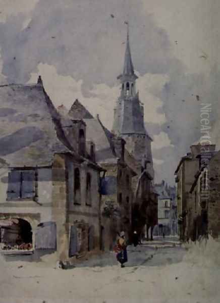 A Street in Dinan, France 2 - view 1