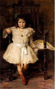 Portrait Of The Young Stampoulopoulou by Georg Jakobides
