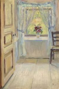 A Bouquet Of Flowers By The Window In The Evening Light by Maria Vasil'Evna Jakuncikova