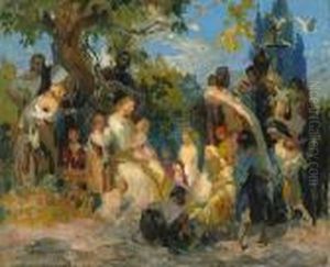 Suffer The Little Children To Come Unto Me by Lajos, Louis Jambor
