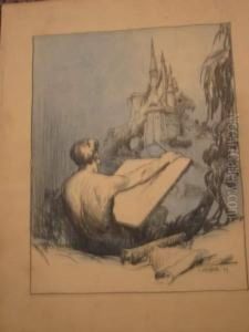 Seated Man Drawing Seated Man Drawing