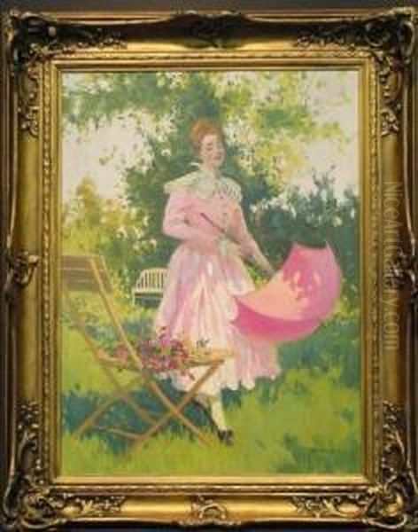 Woman With Parasol - view 1