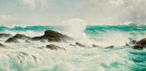 The Tide Coming In On The Cornish Coast
