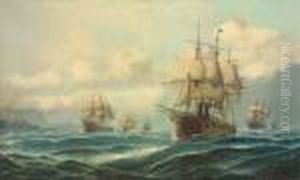 Vice-admiral Phipps Hornby's 
Squadron Steaming Through Thedardanelles On Passage To Constantinople, 
13th-14th February