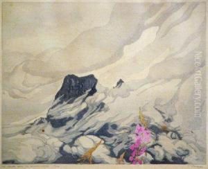 The Vapours Round The Mountain Curled by Walter John James