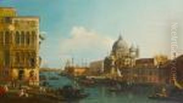The Grand Canal, Venice, With Santa Mariadella Salute And The Punta Della Dogana Beyond - view 1