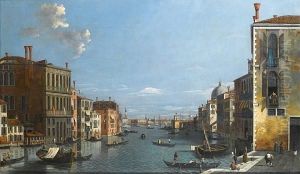 A View Of The Grand Canal, Venice, Lookingeast From The Campo San Vio by William James