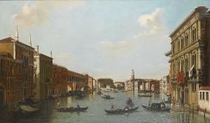 The Grand Canal, Venice, Looking
 North West From The Palazzo Vendramin-calergi Towards San Geremia