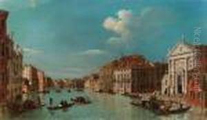Veduta Del Canal Grande Dalla Chiesa Di San Stae Verso Rialto