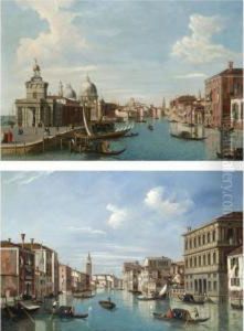 A View Of The Dogana And Santa 
Maria Salute On The Grand Canal; And A View Of The Grand Canal Looking 
North-west From The Palazzo Corner To The Palazzo Contarini Dagli 
Scrigni
