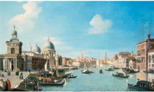 Entrance To The Grand Canal, 
Venice, Looking West, With The Dogana And The Church Of Santa Maria 
Della Salute