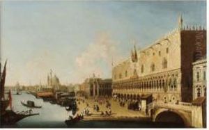 Vue Du Palais Des Doges A Venise Et La Salute En Arriere Plan by William James