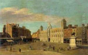A View Of Northumberland House, London by William James