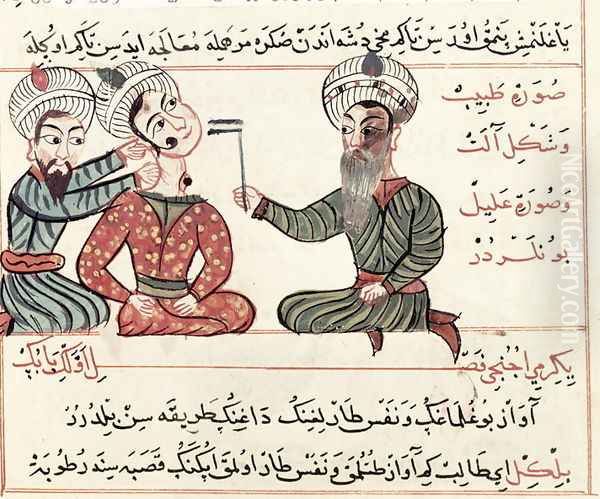 Ms Sup Turc 693 fol.29v Cauterisation of Scrofula, 1466 - view 1