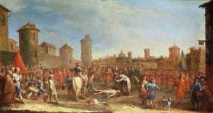 Torture on The Wheel, from the 'Miseries and Misfortunes of War' series by Claude Callot