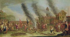 The Misery of War. The Pyre by Claude Callot