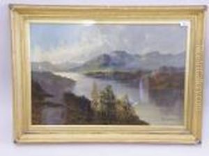A Large Gilt Framed Oil On Canvas A Large Gilt Framed Oil On Canvas