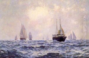 A Breezy Morning off Newport by Carlton Theodore Chapman