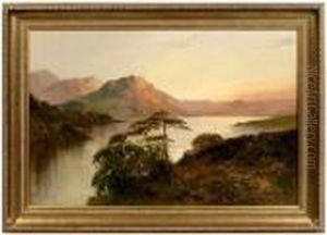 Scottish Loch At Sunset by Frances E. Jamieson