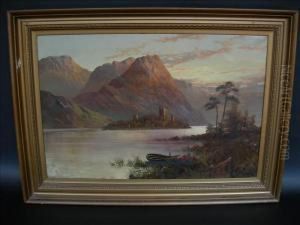 Loch Scene Oil On Canvas Signed To Lower Right 49cm X 74cm Loch Scene Oil On Canvas Signed To Lower Right 49cm X 74cm