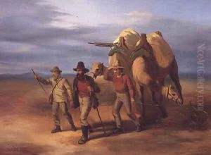 The Return of Burke and Wills to Cooper's Creek, 1868 by Nicholas Chevalier