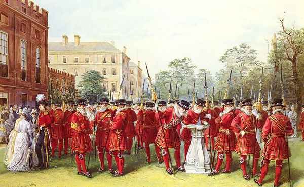The Parade Of The Yeomen Of The Guard At Clarence House - view 1