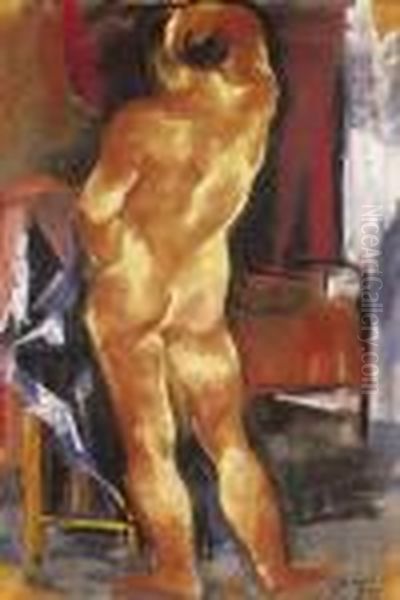 Standing Nude In Interior - view 1