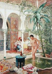 Women of the Harem at the Poolside by Marc-Alfred Chataud