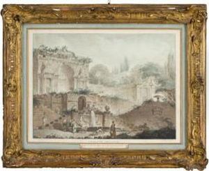 Veduta Di Villa Sacchetti by Jean-Francois Janinet