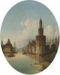 View Of The Golden Tower In Seville. by J. Wilhelm Jankowski