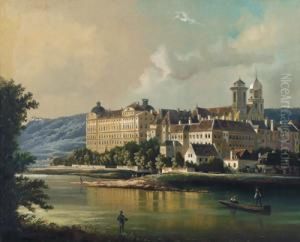 Blick Auf Klosterneuburg Und Kahlenberg by J. Wilhelm Jankowski