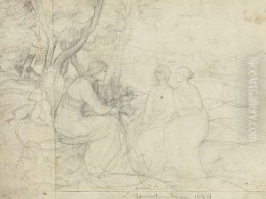 Esquisse Pour <le Grain De Ble>,
 Un Des Dix-huit Tableaux Constituant <le Poeme De L'ame>, Au Musee Des 
Beaux Arts De Lyon