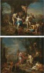 Bacchus And Ariadne; King Oeneus Swearing Allegiance To Bacchus by Frans Christoph Janneck