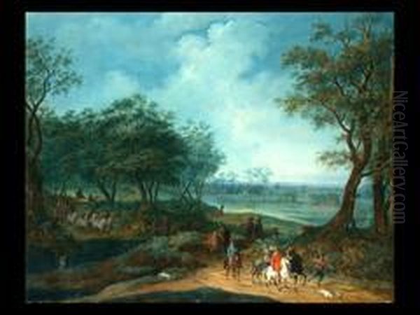 Tiefe Landschaft Mit Reitern - view 1