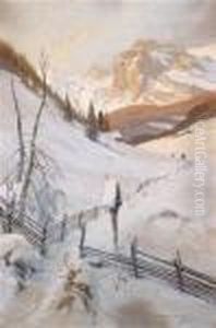 A Winterevening In The Area Of Rax Mountain by Georg Janny