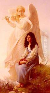 La Jeune Fille A L'ange (A Girl with an Angel) by Paul Alfred de Curzon