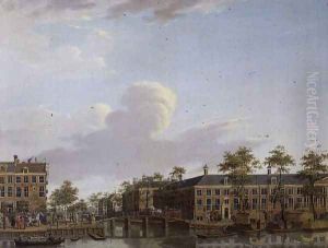 The Alms Houses on River Amstel, Amsterdam