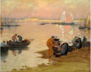 Pecheurs Et Bretonnes by Mathurin Janssaud