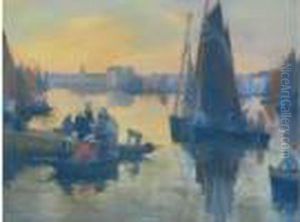 Retour De Peche Au Soleil Couchant A Concarneau