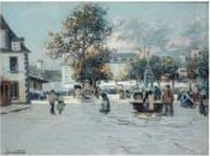 Place Du Marche A Concarneau. by Mathurin Janssaud