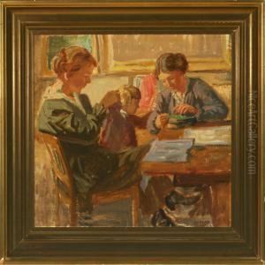 Interior With Womenand Child Interior With Womenand Child