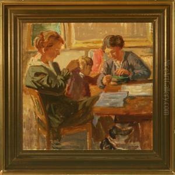 Interior With Women And Child - view 1