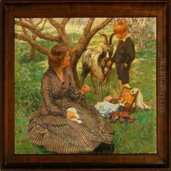 Mother And Child Under A Tree - view 1